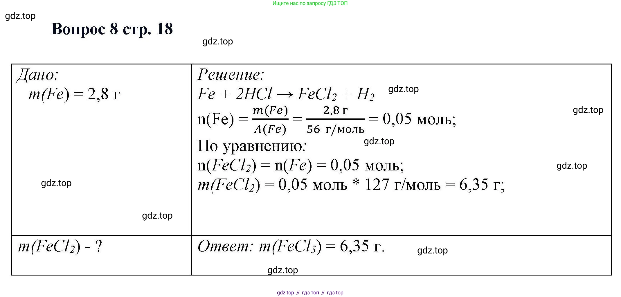 Химия, 11 класс Учебник, авторы: Кузнецова Нинель Евгеньевна, Левкин Антон Николаевич, Шаталов М А, издательство Просвещение, Москва, 2021, страница 18, номер 8, Решение