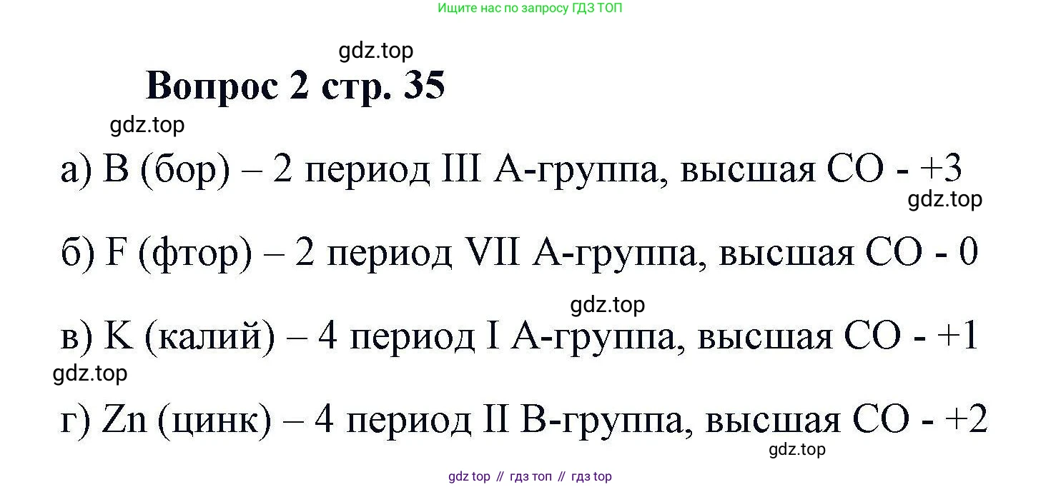 Химия, 11 класс Учебник, авторы: Кузнецова Нинель Евгеньевна, Левкин Антон Николаевич, Шаталов М А, издательство Просвещение, Москва, 2021, страница 35, номер 2, Решение