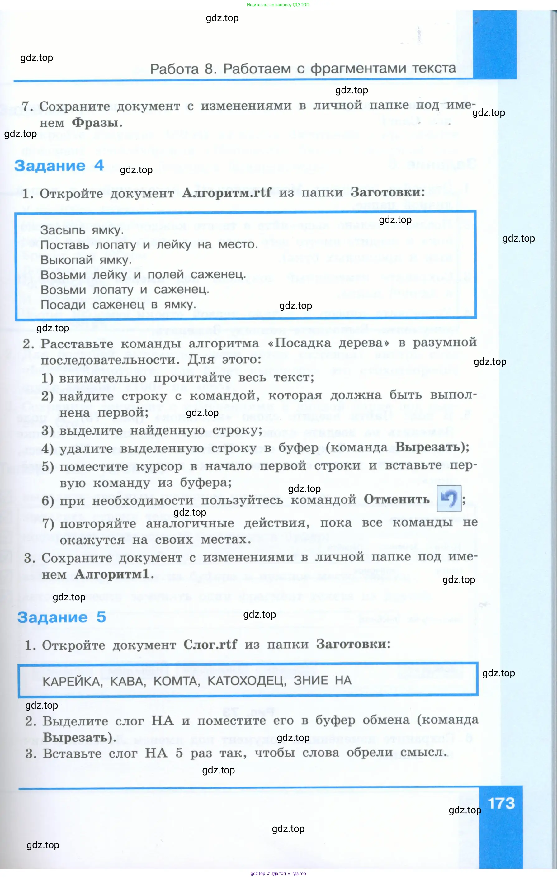 Информатика, 5 класс Учебник, авторы: Босова Людмила Леонидовна, Босова Анна Юрьевна, издательство Просвещение, Москва, 2023, страница 173