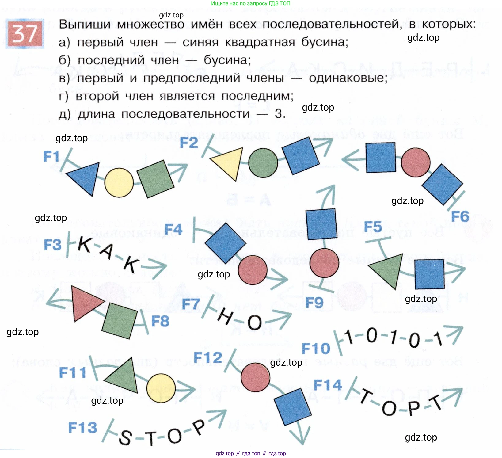 ГДЗ Информатика, 5 класс Учебник, авторы: Семенов Алексей Львович, Рудченко Татьяна Александровна, издательство Просвещение, Москва, 2019, страница 28, номер 37, Условие