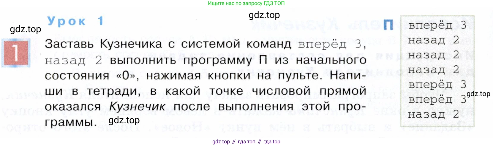 ГДЗ Информатика, 5 класс Учебник, авторы: Семенов Алексей Львович, Рудченко Татьяна Александровна, издательство Просвещение, Москва, 2019, страница 138, номер 1, Условие