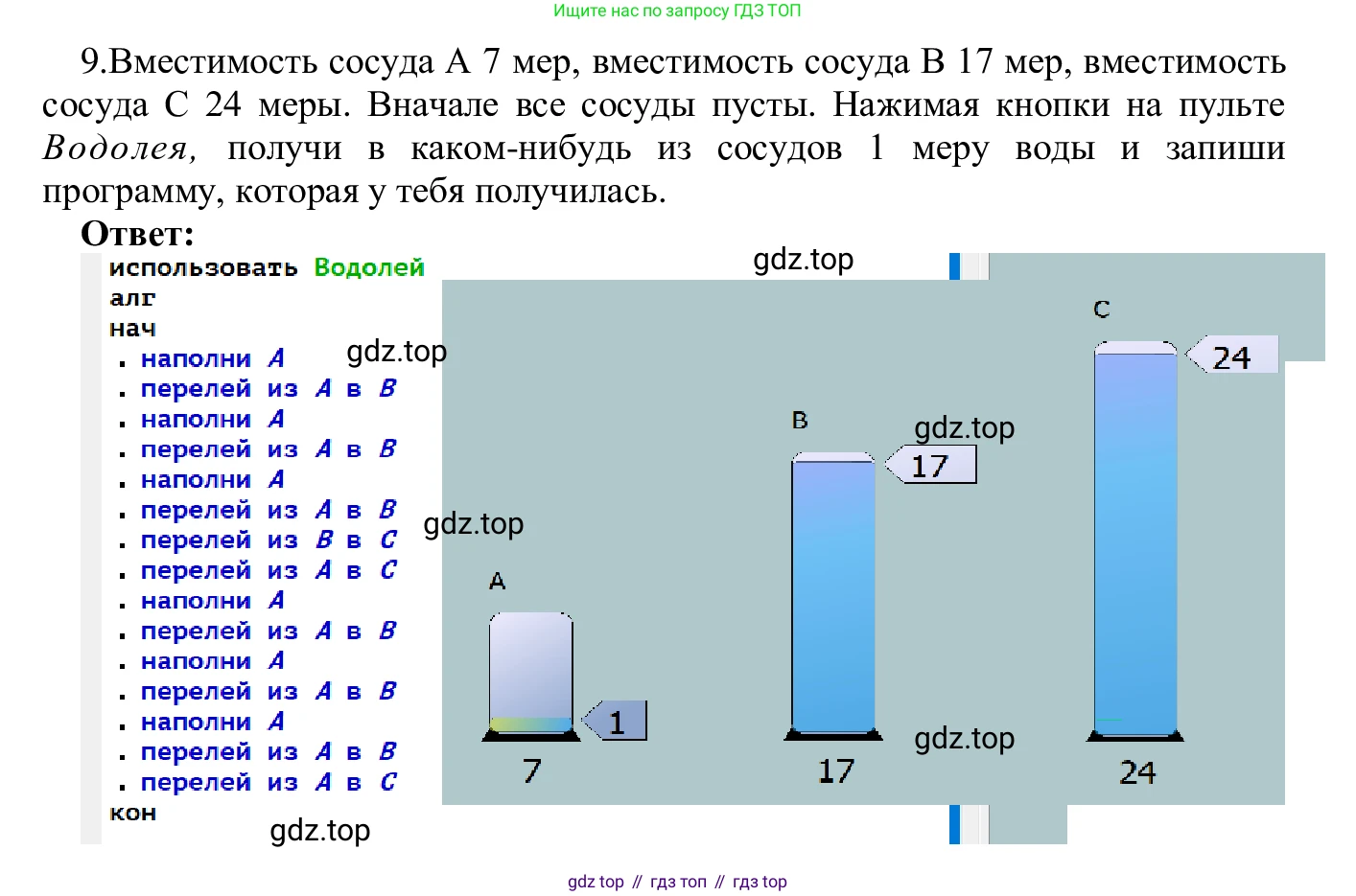 ГДЗ Информатика, 5 класс Учебник, авторы: Семенов Алексей Львович, Рудченко Татьяна Александровна, издательство Просвещение, Москва, 2019, страница 136, номер 9, Решение
