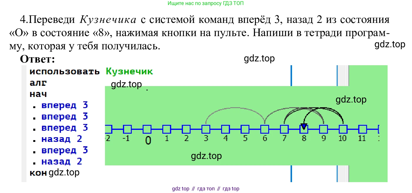 ГДЗ Информатика, 5 класс Учебник, авторы: Семенов Алексей Львович, Рудченко Татьяна Александровна, издательство Просвещение, Москва, 2019, страница 138, номер 4, Решение