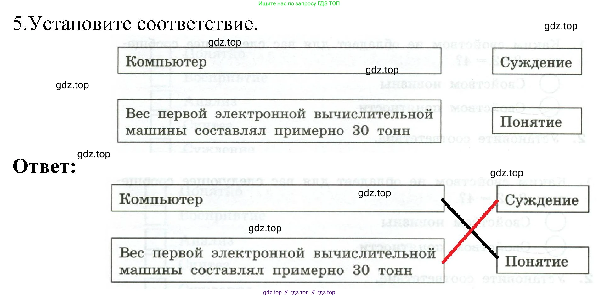 Информатика, 6 класс Самостоятельные и контрольные работы, авторы: Босова Людмила Леонидовна, Босова Анна Юрьевна, издательство Просвещение, Москва, 2020, страница 18, номер 5, Решение