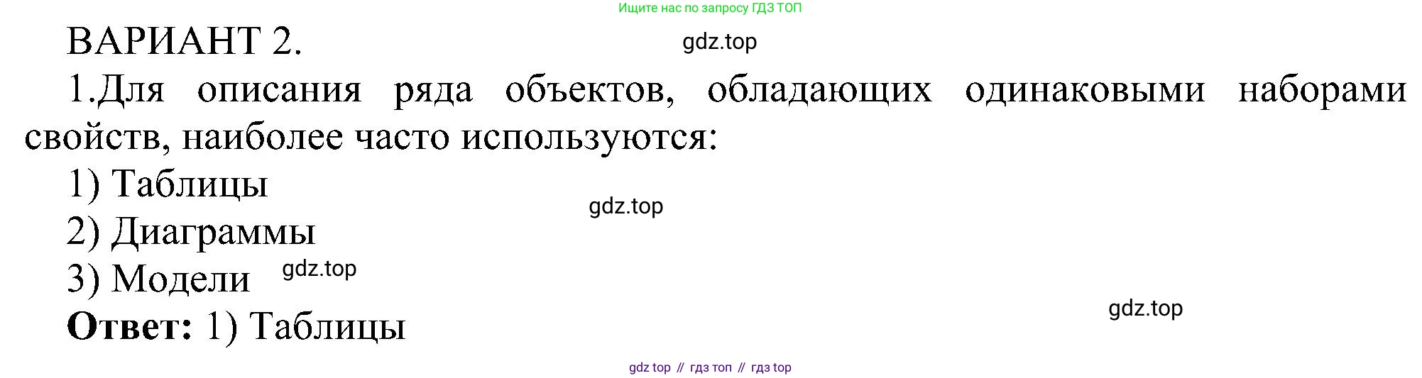 Информатика, 6 класс Самостоятельные и контрольные работы, авторы: Босова Людмила Леонидовна, Босова Анна Юрьевна, издательство Просвещение, Москва, 2020, страница 27, номер 1, Решение