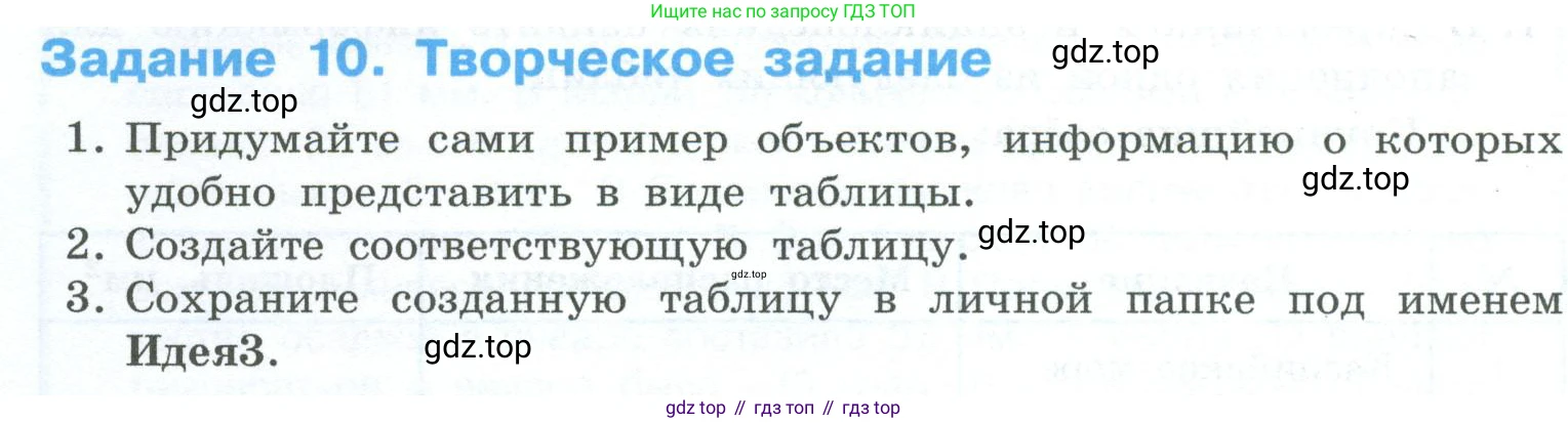 ГДЗ Информатика, 6 класс Учебник, авторы: Босова Людмила Леонидовна, Босова Анна Юрьевна, издательство Просвещение, Москва, 2023, голубого цвета, страница 222, номер 10, Условие