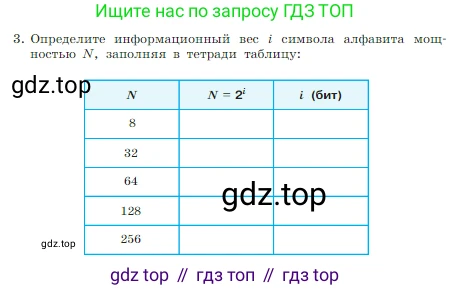 ГДЗ Информатика, 7 класс Учебник, авторы: Босова Людмила Леонидовна, Босова Анна Юрьевна, издательство Просвещение, Москва, 2023, страница 40, номер 3, Условие