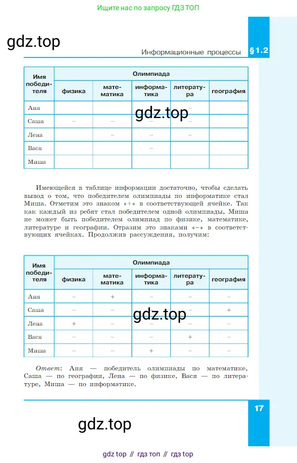 Информатика, 7 класс Учебник, авторы: Босова Людмила Леонидовна, Босова Анна Юрьевна, издательство Просвещение, Москва, 2023, страница 17