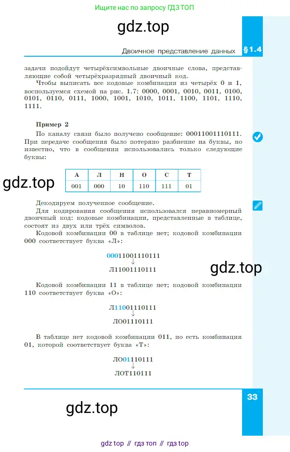 Информатика, 7 класс Учебник, авторы: Босова Людмила Леонидовна, Босова Анна Юрьевна, издательство Просвещение, Москва, 2023, страница 33