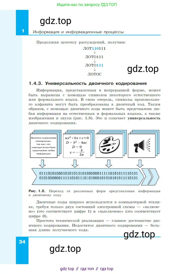 Информатика, 7 класс Учебник, авторы: Босова Людмила Леонидовна, Босова Анна Юрьевна, издательство Просвещение, Москва, 2023, страница 34
