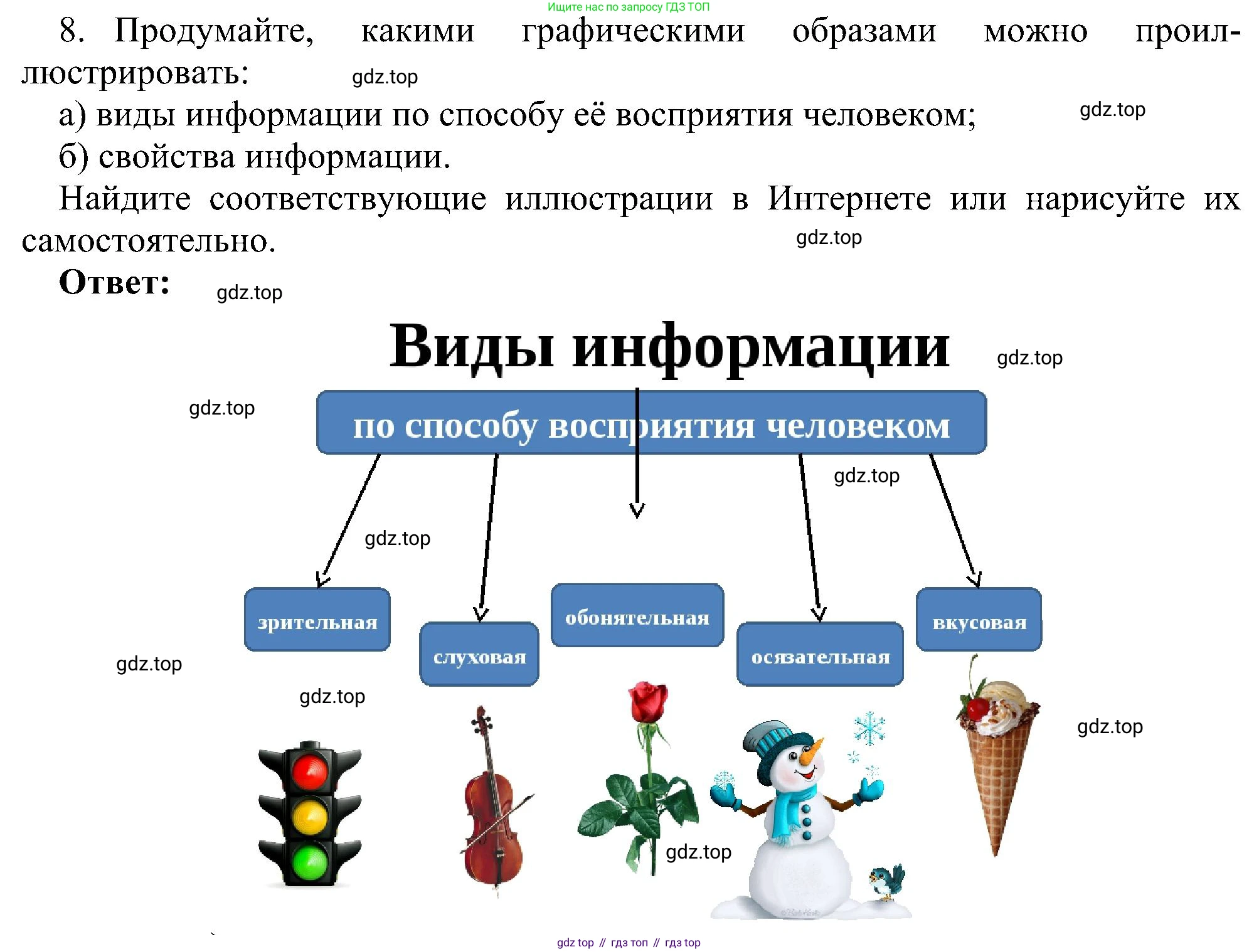Информатика, 7 класс Учебник, авторы: Босова Людмила Леонидовна, Босова Анна Юрьевна, издательство Просвещение, Москва, 2023, страница 13, номер 8, Решение