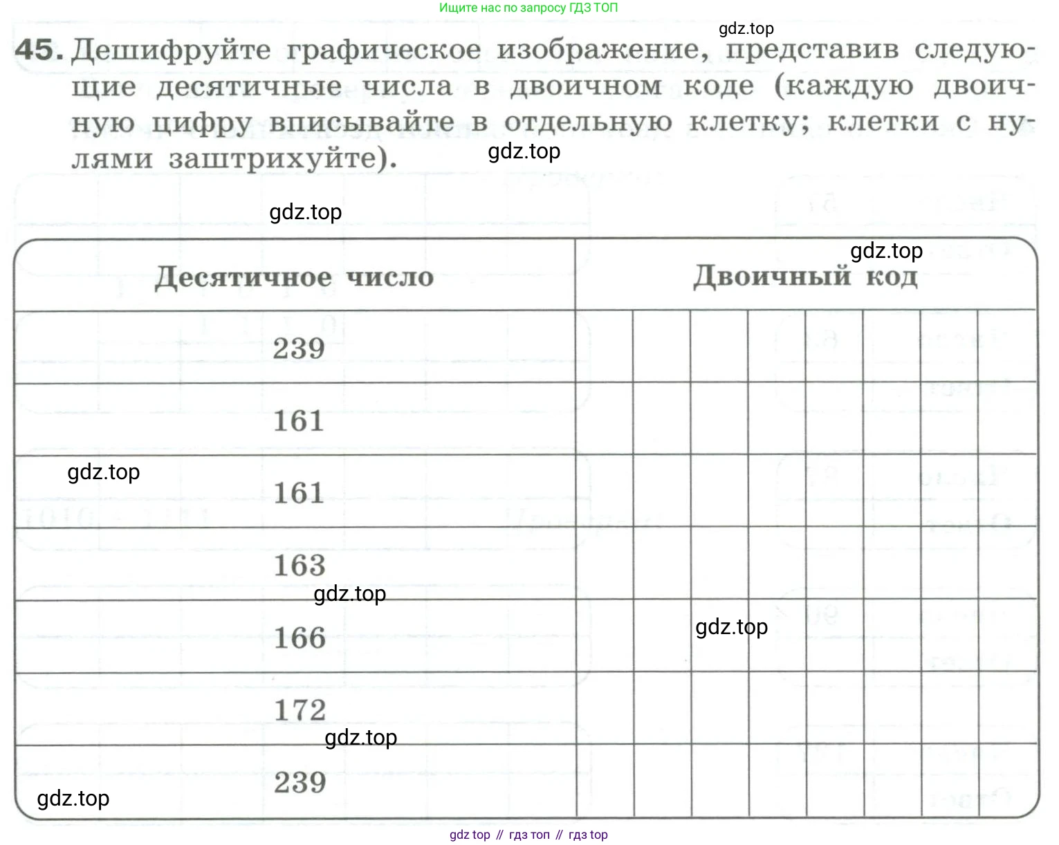 Информатика, 8 класс рабочая тетрадь, авторы: Босова Людмила Леонидовна, Босова Анна Юрьевна, издательство Просвещение, Москва, 2023, Часть 1, страница 29, номер 45, Условие