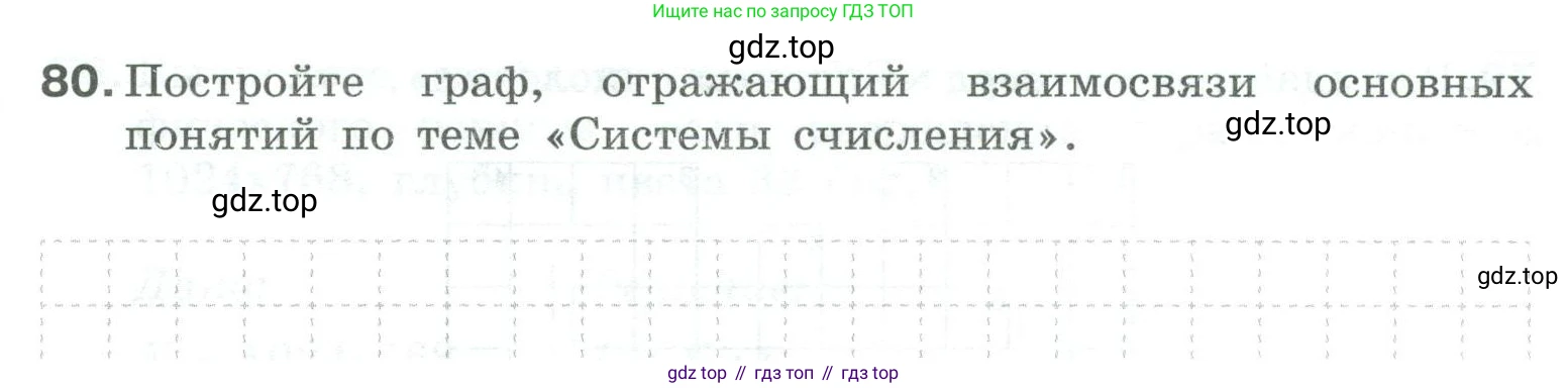 Информатика, 8 класс рабочая тетрадь, авторы: Босова Людмила Леонидовна, Босова Анна Юрьевна, издательство Просвещение, Москва, 2023, Часть 1, страница 50, номер 80, Условие