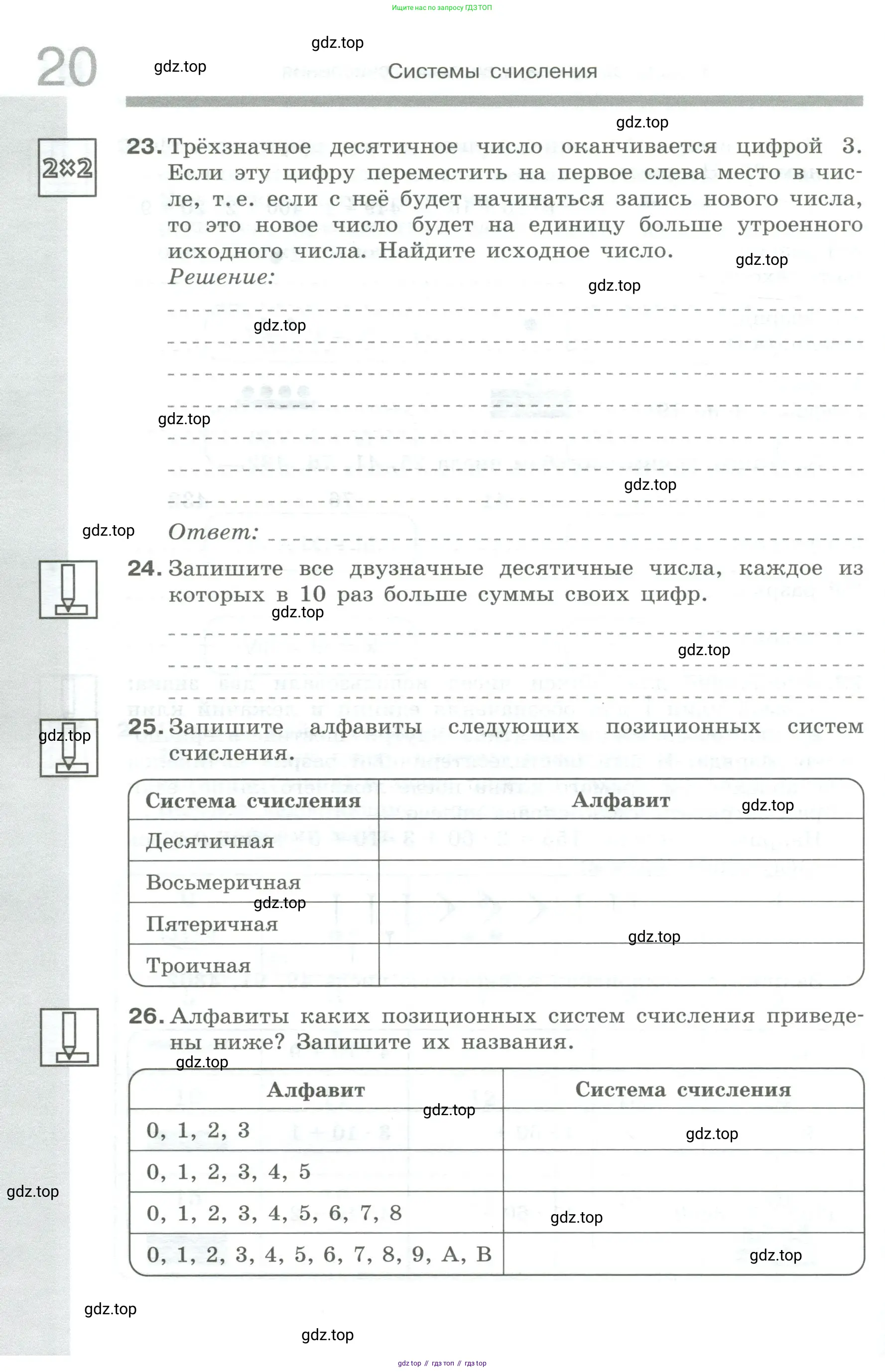 Информатика, 8 класс рабочая тетрадь, авторы: Босова Людмила Леонидовна, Босова Анна Юрьевна, издательство Просвещение, Москва, 2023, Часть 1, страница 20