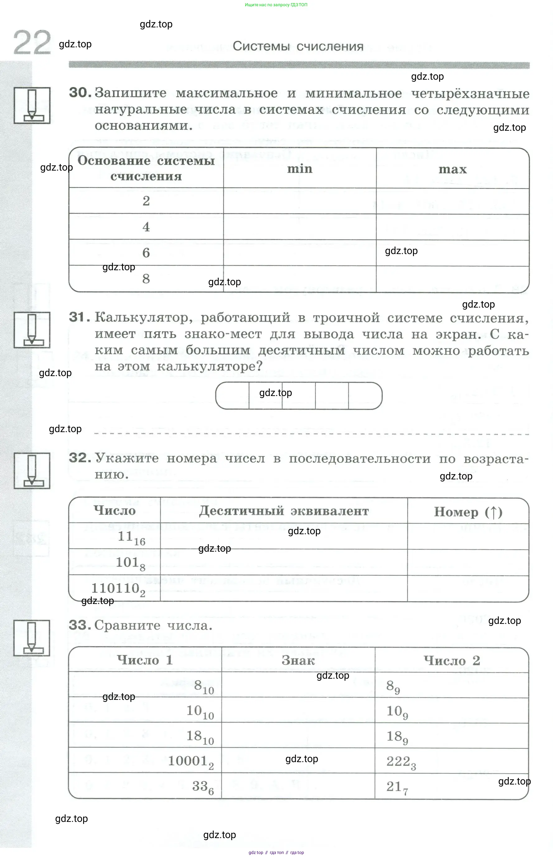 Информатика, 8 класс рабочая тетрадь, авторы: Босова Людмила Леонидовна, Босова Анна Юрьевна, издательство Просвещение, Москва, 2023, Часть 1, страница 22