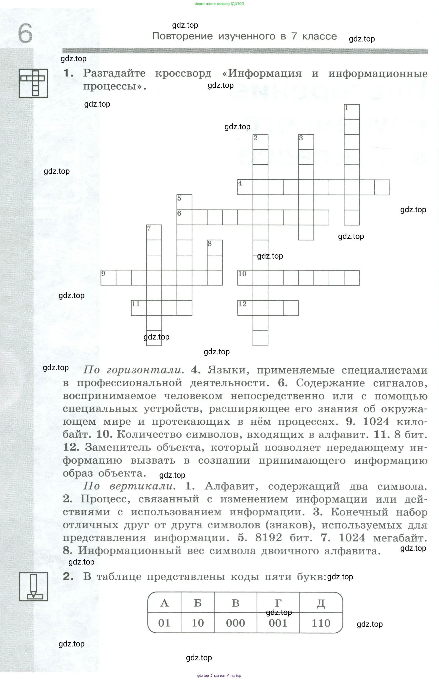 Информатика, 8 класс рабочая тетрадь, авторы: Босова Людмила Леонидовна, Босова Анна Юрьевна, издательство Просвещение, Москва, 2023, Часть 1, страница 6
