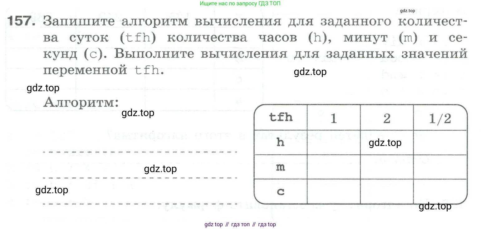 Информатика, 8 класс рабочая тетрадь, авторы: Босова Людмила Леонидовна, Босова Анна Юрьевна, издательство Просвещение, Москва, 2023, Часть 2, страница 14, номер 157, Условие