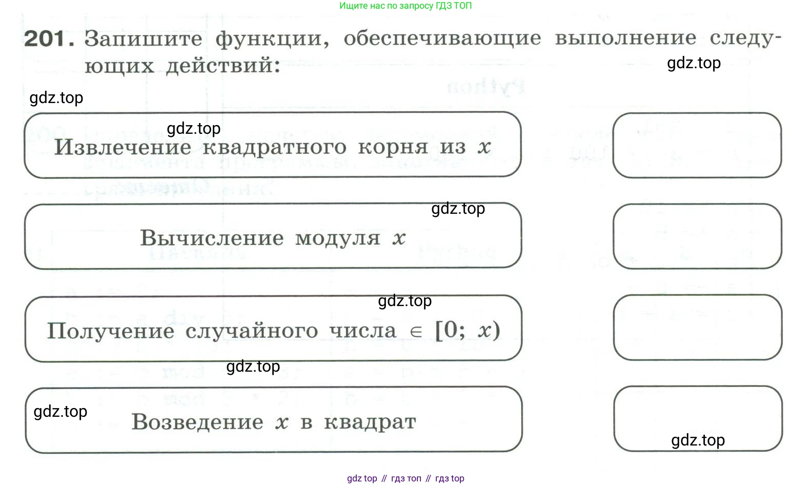 Информатика, 8 класс рабочая тетрадь, авторы: Босова Людмила Леонидовна, Босова Анна Юрьевна, издательство Просвещение, Москва, 2023, Часть 2, страница 58, номер 201, Условие