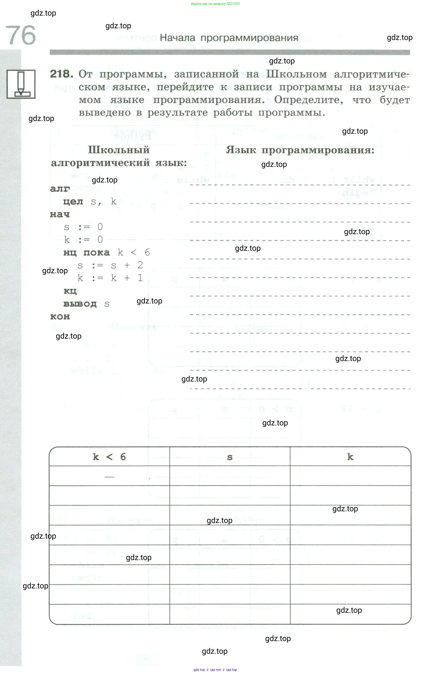 Информатика, 8 класс рабочая тетрадь, авторы: Босова Людмила Леонидовна, Босова Анна Юрьевна, издательство Просвещение, Москва, 2023, Часть 1, страница 76