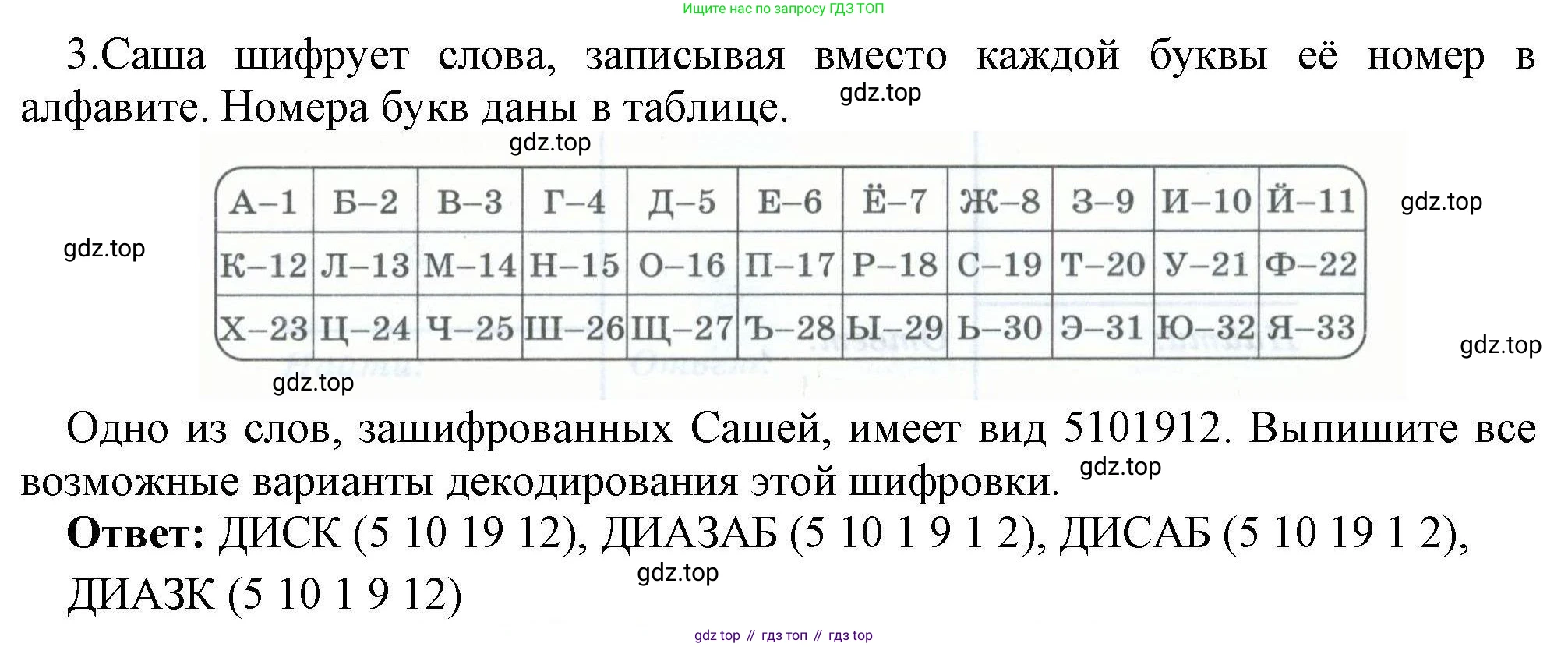 Информатика, 8 класс рабочая тетрадь, авторы: Босова Людмила Леонидовна, Босова Анна Юрьевна, издательство Просвещение, Москва, 2023, Часть 1, страница 7, номер 3, Решение