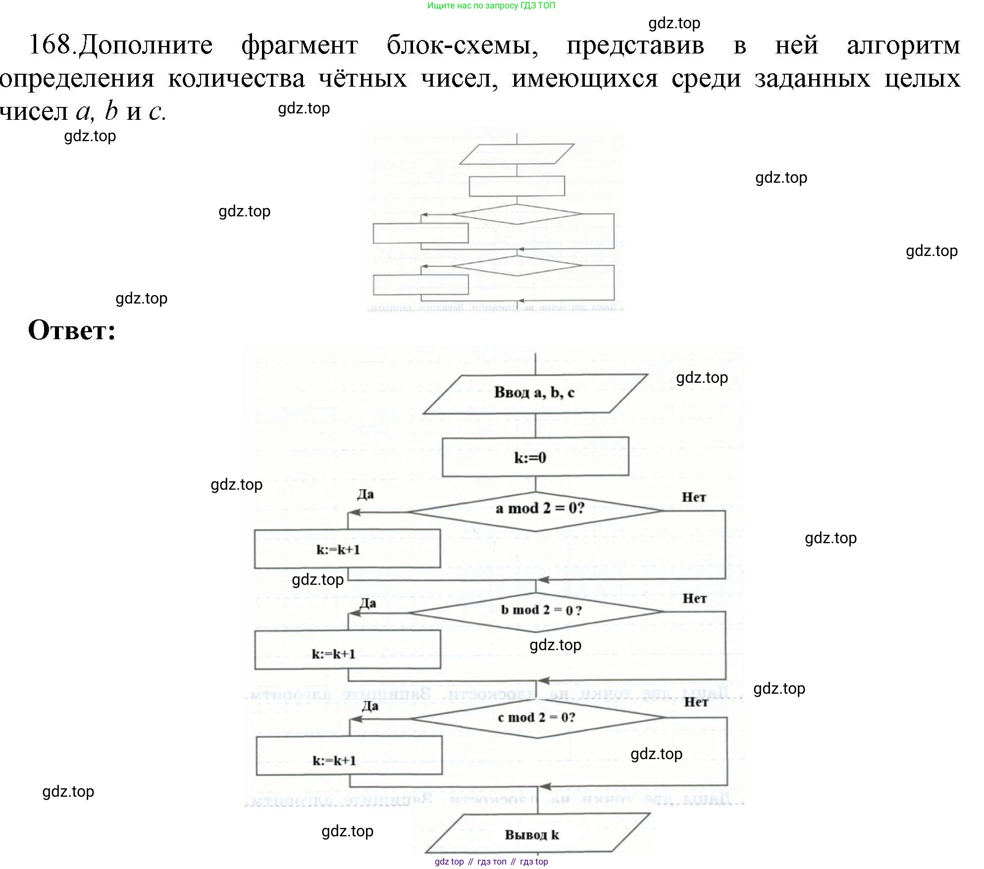 Информатика, 8 класс рабочая тетрадь, авторы: Босова Людмила Леонидовна, Босова Анна Юрьевна, издательство Просвещение, Москва, 2023, Часть 2, страница 21, номер 168, Решение