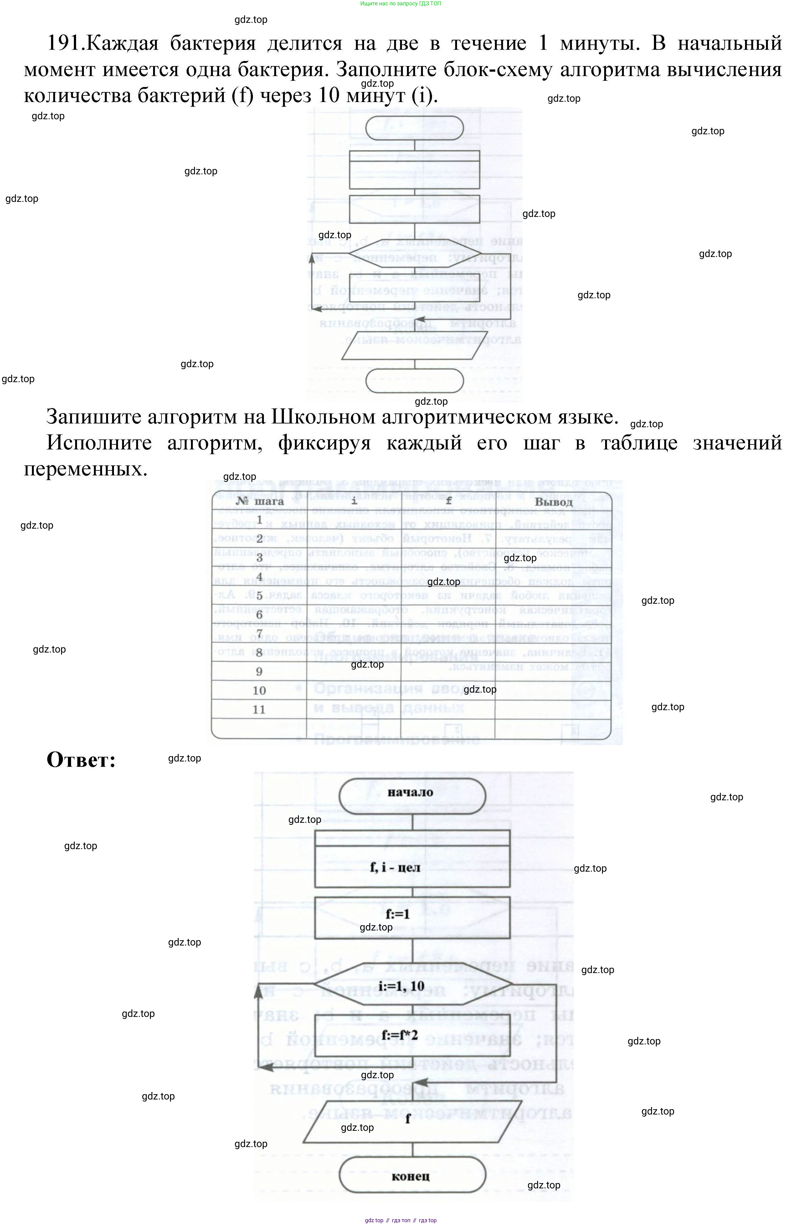 Информатика, 8 класс рабочая тетрадь, авторы: Босова Людмила Леонидовна, Босова Анна Юрьевна, издательство Просвещение, Москва, 2023, Часть 2, страница 48, номер 191, Решение