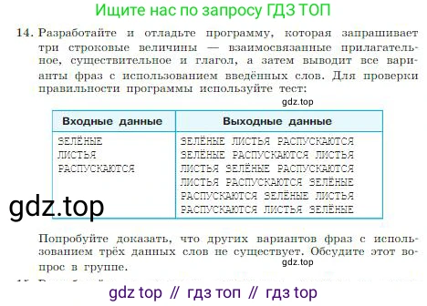 ГДЗ Информатика, 8 класс Учебник, авторы: Босова Людмила Леонидовна, Босова Анна Юрьевна, издательство Просвещение, Москва, 2023, страница 172, номер 14, Условие