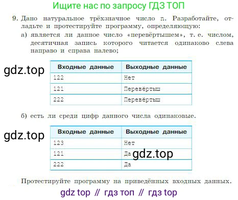 ГДЗ Информатика, 8 класс Учебник, авторы: Босова Людмила Леонидовна, Босова Анна Юрьевна, издательство Просвещение, Москва, 2023, страница 240, номер 9, Условие