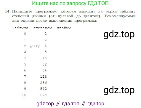 ГДЗ Информатика, 8 класс Учебник, авторы: Босова Людмила Леонидовна, Босова Анна Юрьевна, издательство Просвещение, Москва, 2023, страница 254, номер 14, Условие