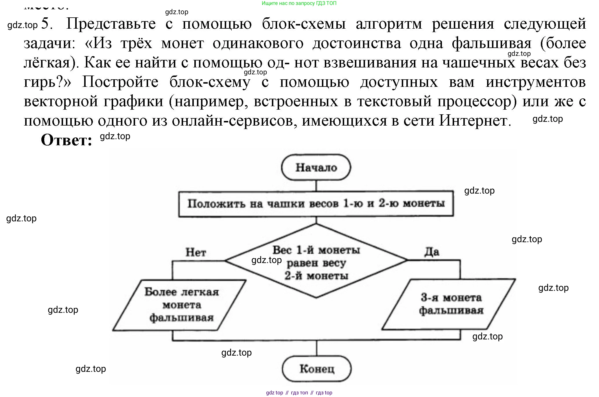ГДЗ Информатика, 8 класс Учебник, авторы: Босова Людмила Леонидовна, Босова Анна Юрьевна, издательство Просвещение, Москва, 2023, страница 92, номер 5, Решение
