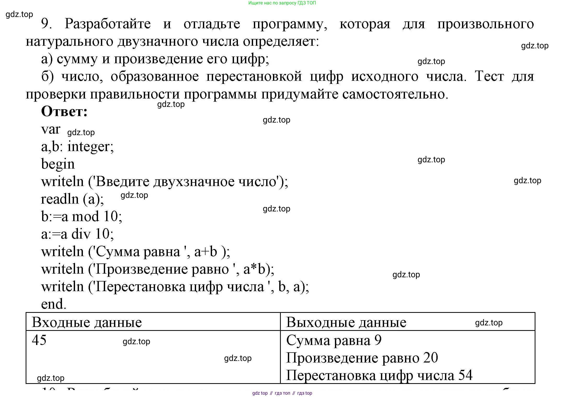 ГДЗ Информатика, 8 класс Учебник, авторы: Босова Людмила Леонидовна, Босова Анна Юрьевна, издательство Просвещение, Москва, 2023, страница 171, номер 9, Решение