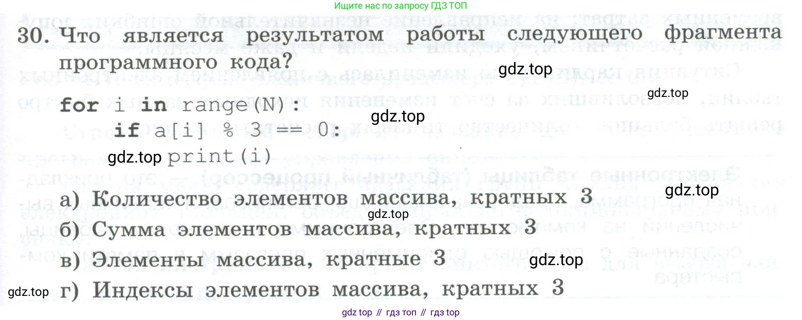 ГДЗ Информатика, 8 класс Учебник, авторы: Босова Людмила Леонидовна, Босова Анна Юрьевна, Аквилянов Никита Александрович, издательство Просвещение, Москва, 2024, страница 221, номер 30, Условие