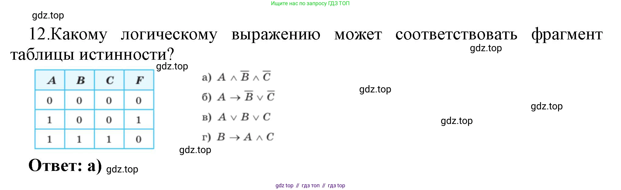 ГДЗ Информатика, 8 класс Учебник, авторы: Босова Людмила Леонидовна, Босова Анна Юрьевна, Аквилянов Никита Александрович, издательство Просвещение, Москва, 2024, страница 97, номер 12, Решение