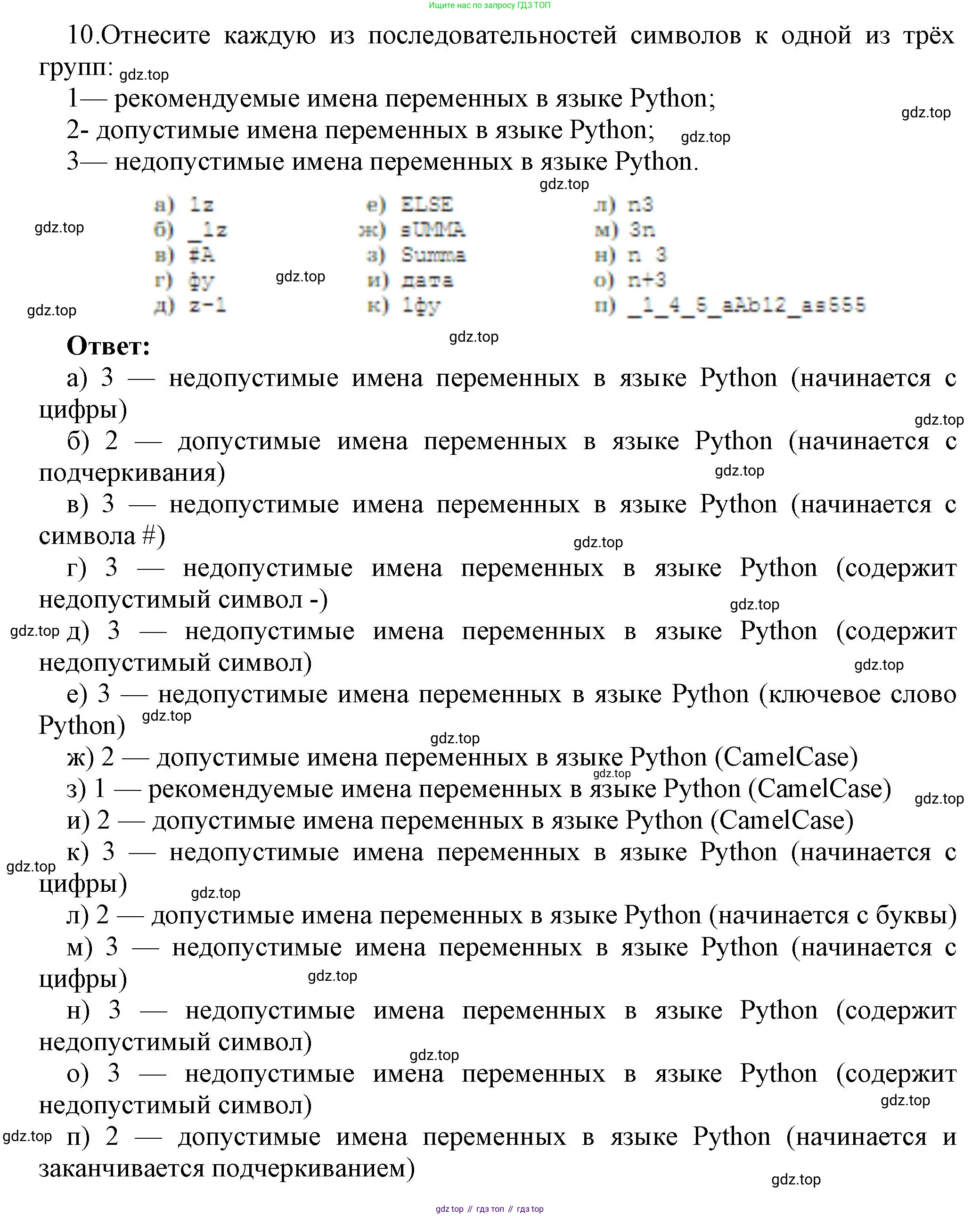 ГДЗ Информатика, 8 класс Учебник, авторы: Босова Людмила Леонидовна, Босова Анна Юрьевна, Аквилянов Никита Александрович, издательство Просвещение, Москва, 2024, страница 112, номер 10, Решение