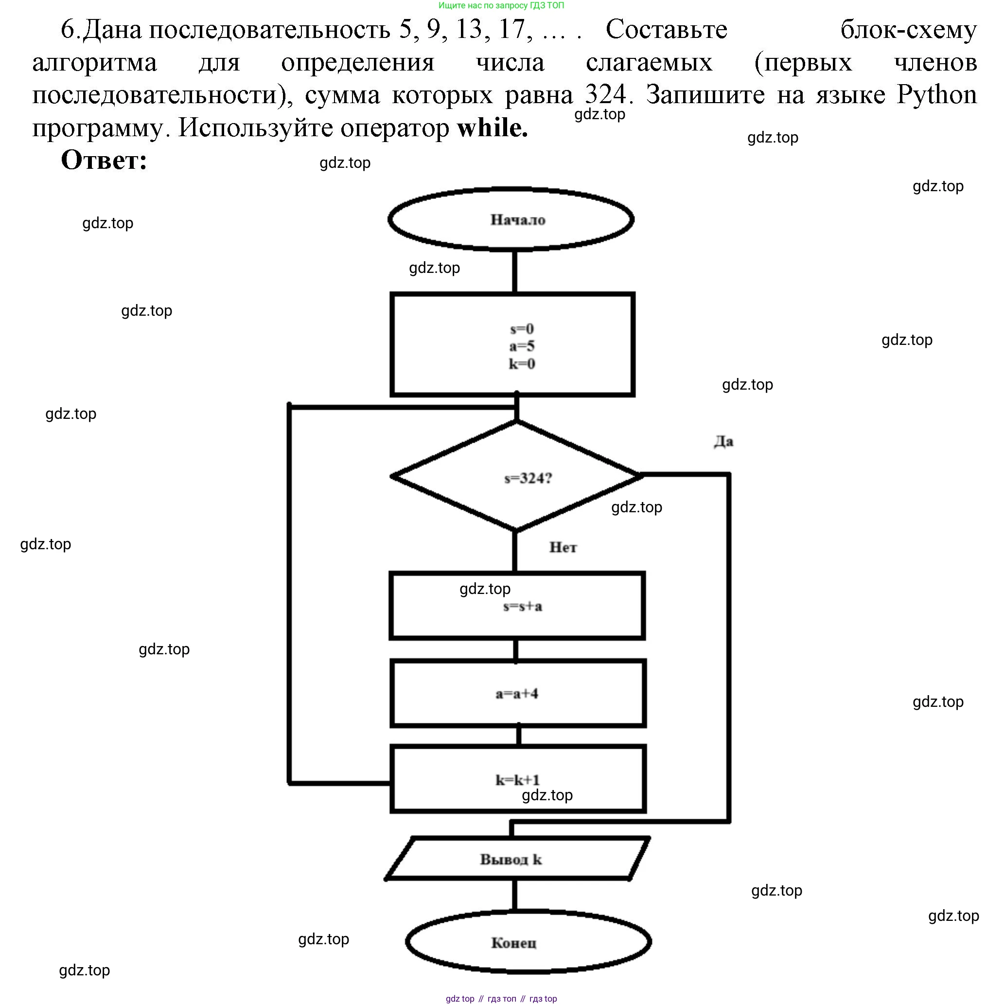 ГДЗ Информатика, 8 класс Учебник, авторы: Босова Людмила Леонидовна, Босова Анна Юрьевна, Аквилянов Никита Александрович, издательство Просвещение, Москва, 2024, страница 178, номер 6, Решение