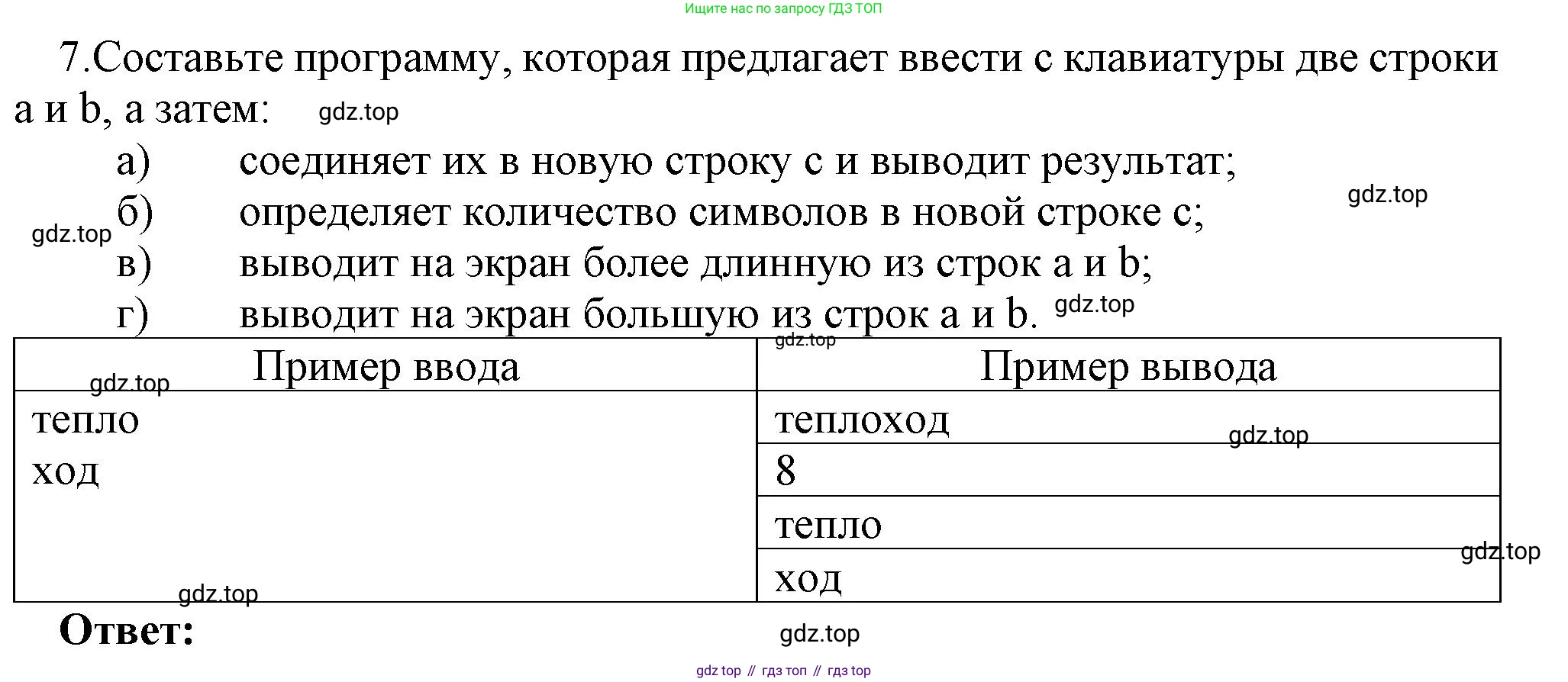 ГДЗ Информатика, 8 класс Учебник, авторы: Босова Людмила Леонидовна, Босова Анна Юрьевна, Аквилянов Никита Александрович, издательство Просвещение, Москва, 2024, страница 193, номер 7, Решение