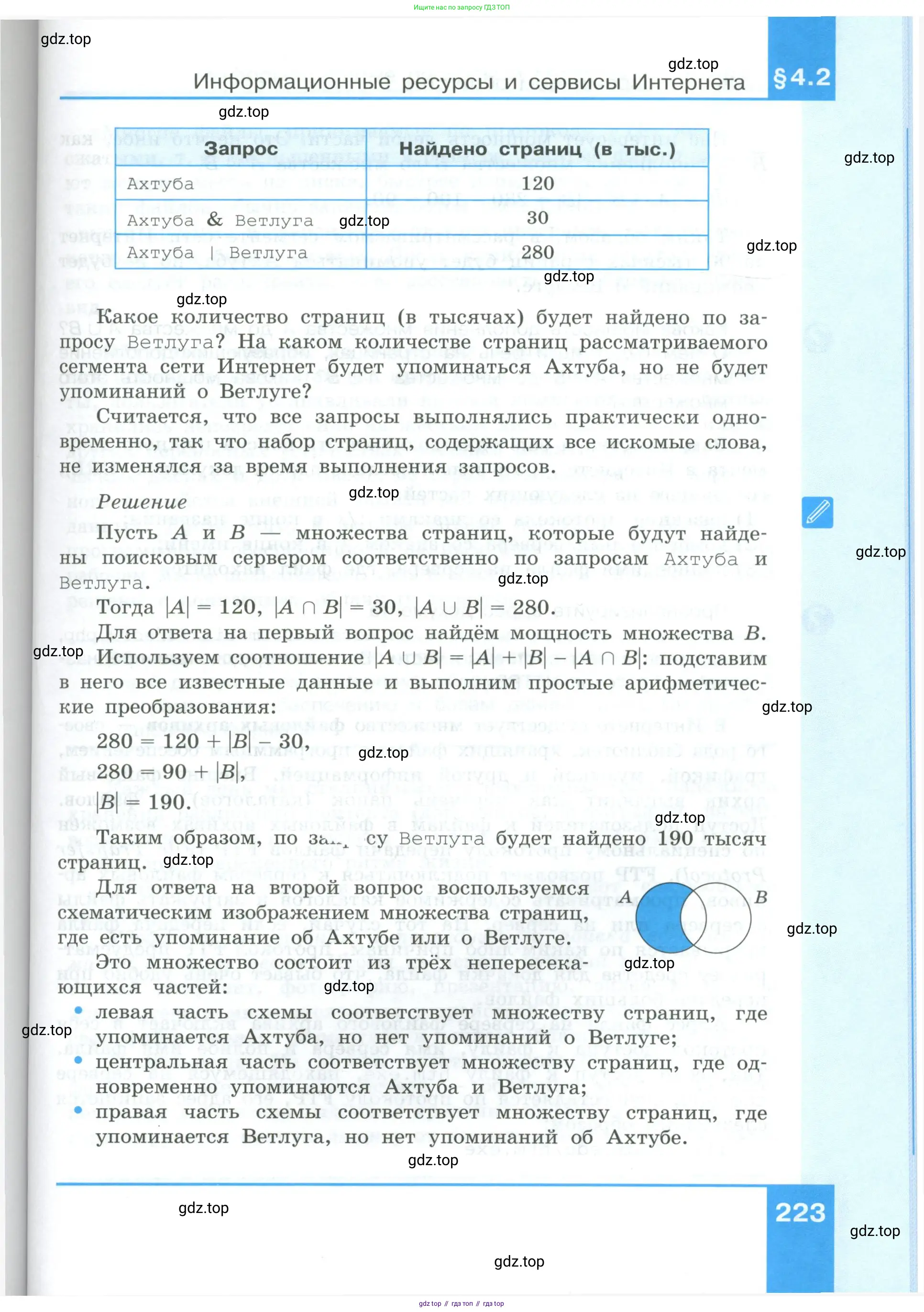 Информатика, 9 класс Учебник, авторы: Босова Людмила Леонидовна, Босова Анна Юрьевна, издательство Просвещение, Москва, 2023, страница 223