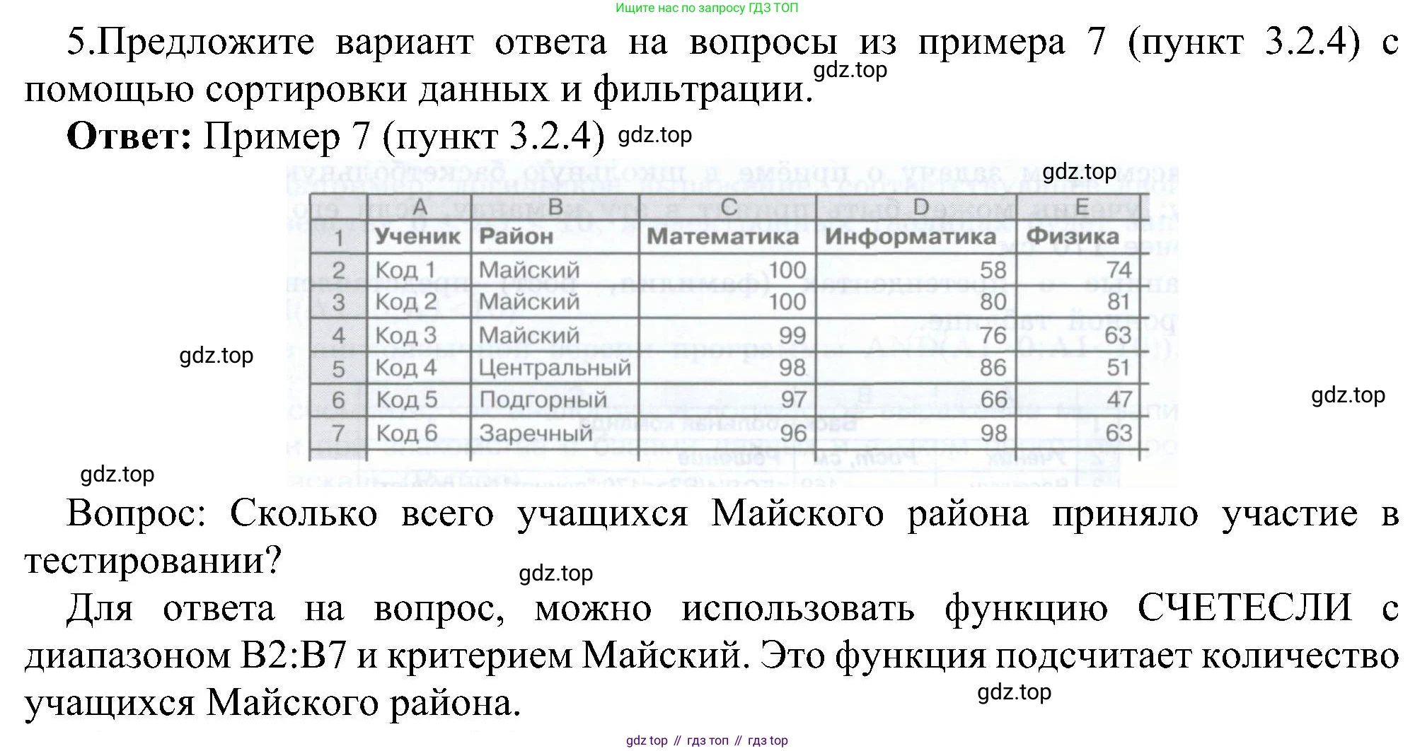 Информатика, 9 класс Учебник, авторы: Босова Людмила Леонидовна, Босова Анна Юрьевна, издательство Просвещение, Москва, 2023, страница 191, номер 5, Решение