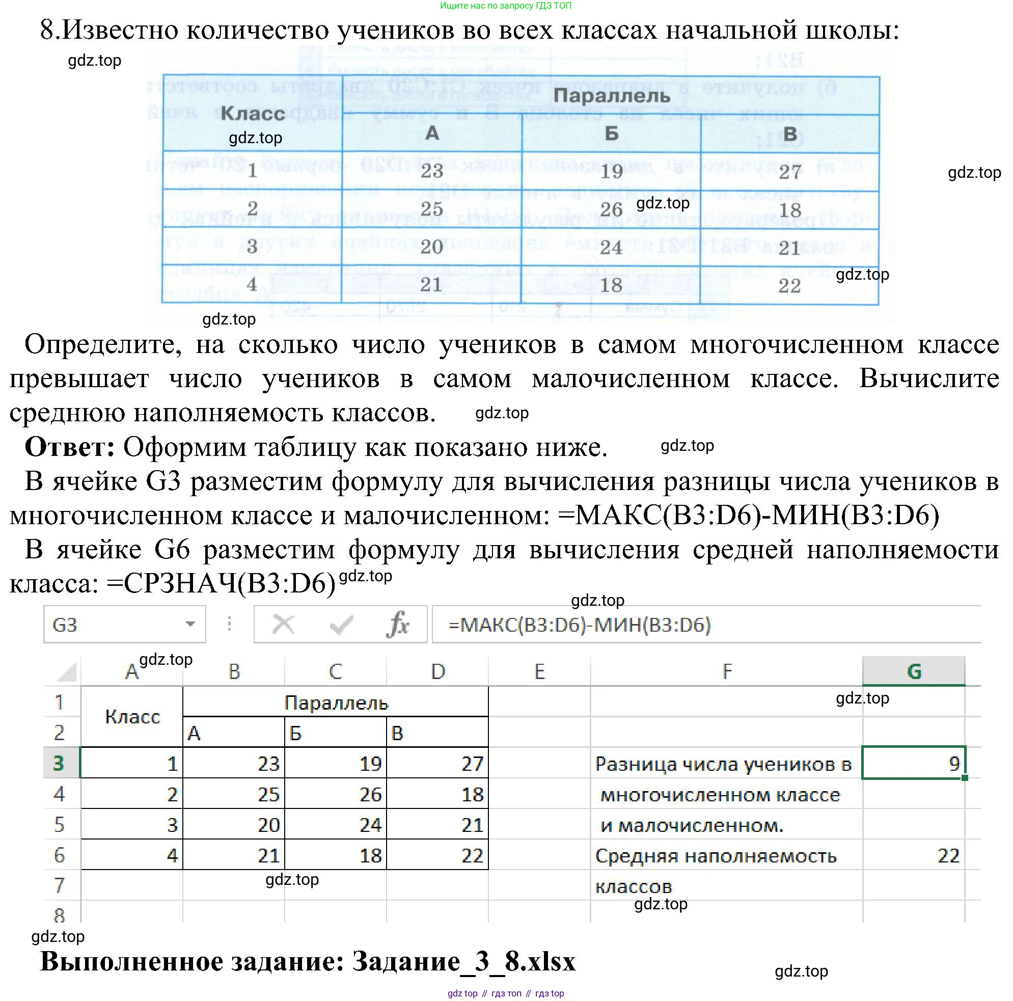 Информатика, 9 класс Учебник, авторы: Босова Людмила Леонидовна, Босова Анна Юрьевна, издательство Просвещение, Москва, 2023, страница 196, номер 8, Решение