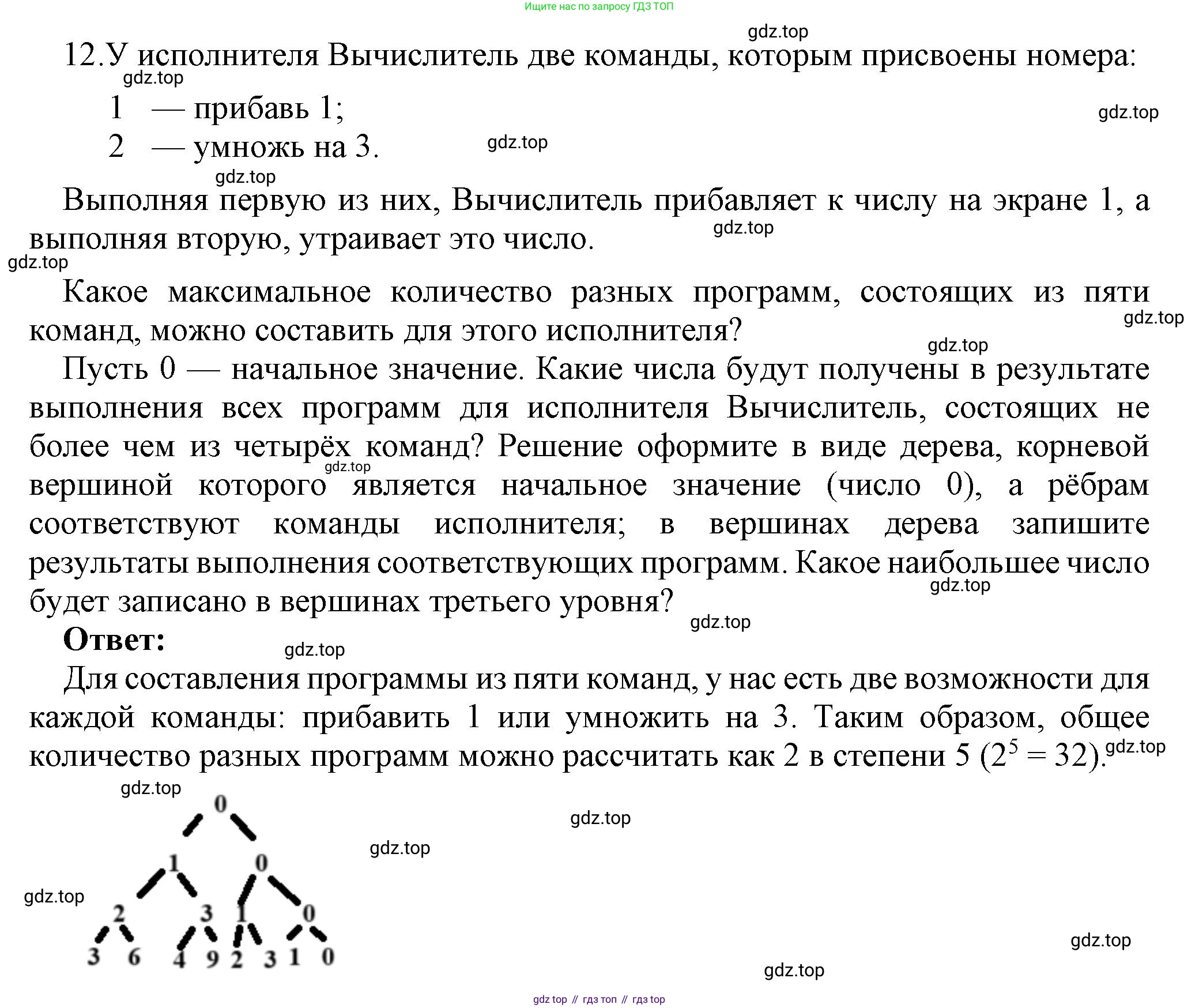 ГДЗ Информатика, 9 класс Учебник, авторы: Босова Людмила Леонидовна, Босова Анна Юрьевна, Аквилянов Никита Александрович, издательство Просвещение, Москва, 2024, страница 109, номер 12, Решение
