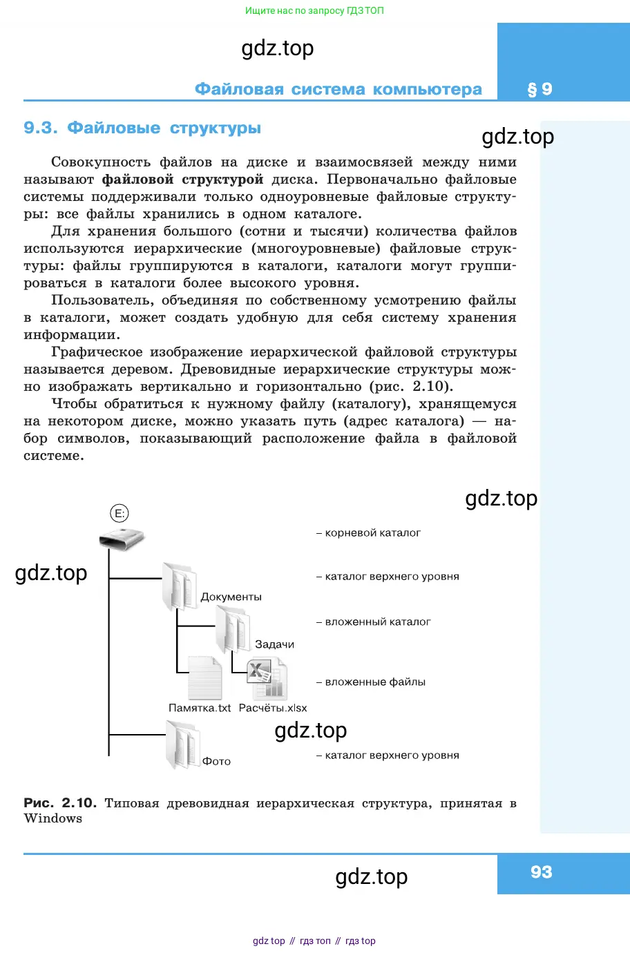 Информатика, 10 класс Учебник, авторы: Босова Людмила Леонидовна, Босова Анна Юрьевна, издательство Просвещение, Москва, 2021, страница 93
