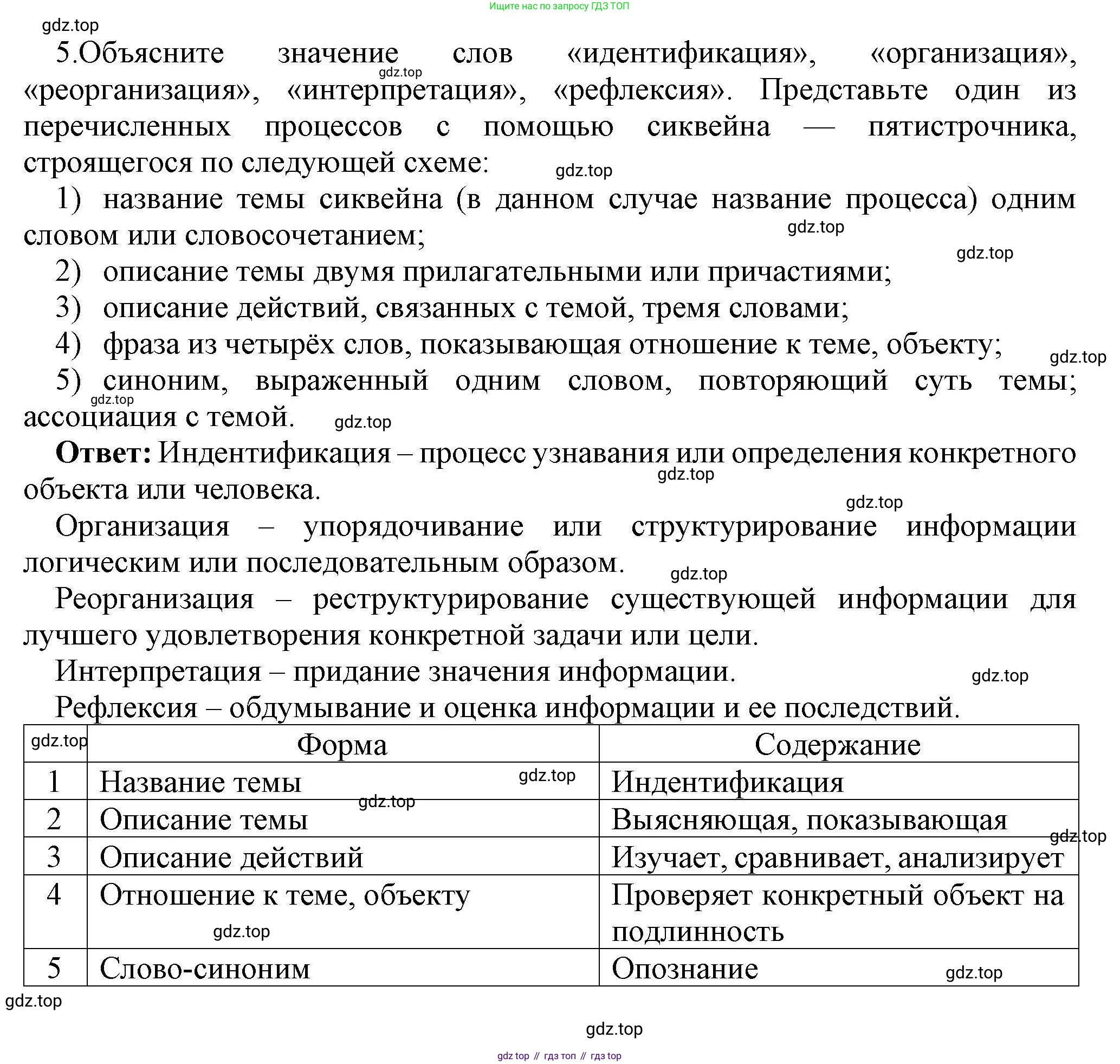 Информатика, 10 класс Учебник, авторы: Босова Людмила Леонидовна, Босова Анна Юрьевна, издательство Просвещение, Москва, 2021, страница 15, номер 5, Решение
