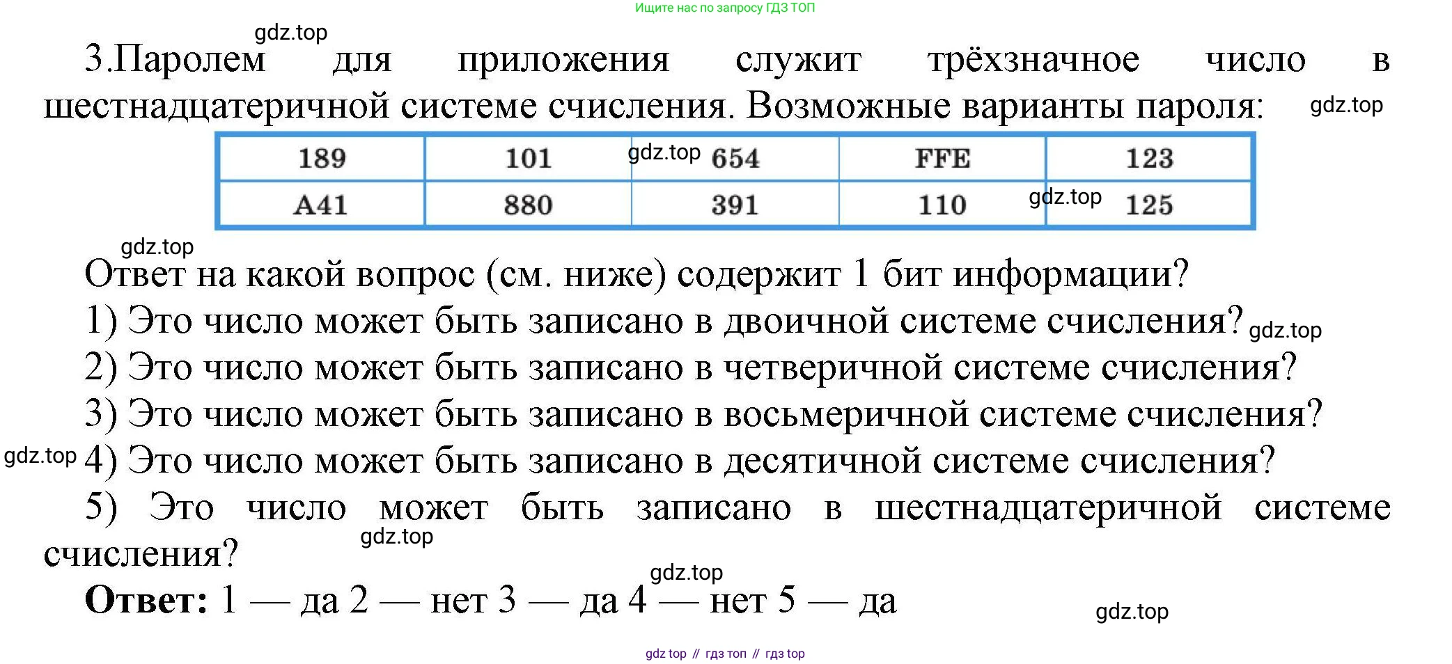 Информатика, 10 класс Учебник, авторы: Босова Людмила Леонидовна, Босова Анна Юрьевна, издательство Просвещение, Москва, 2021, страница 28, номер 3, Решение