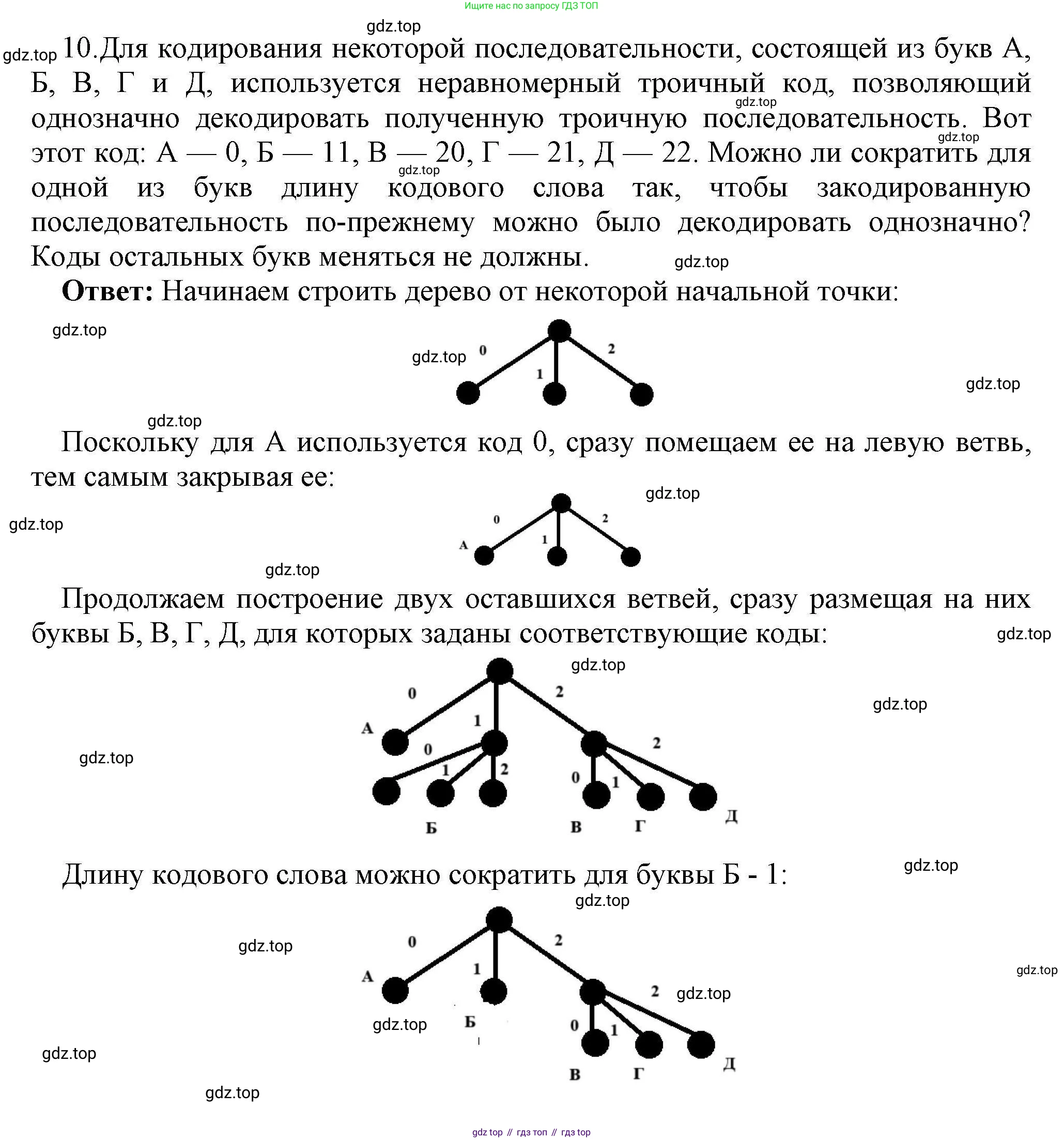 Информатика, 10 класс Учебник, авторы: Босова Людмила Леонидовна, Босова Анна Юрьевна, издательство Просвещение, Москва, 2021, страница 48, номер 10, Решение
