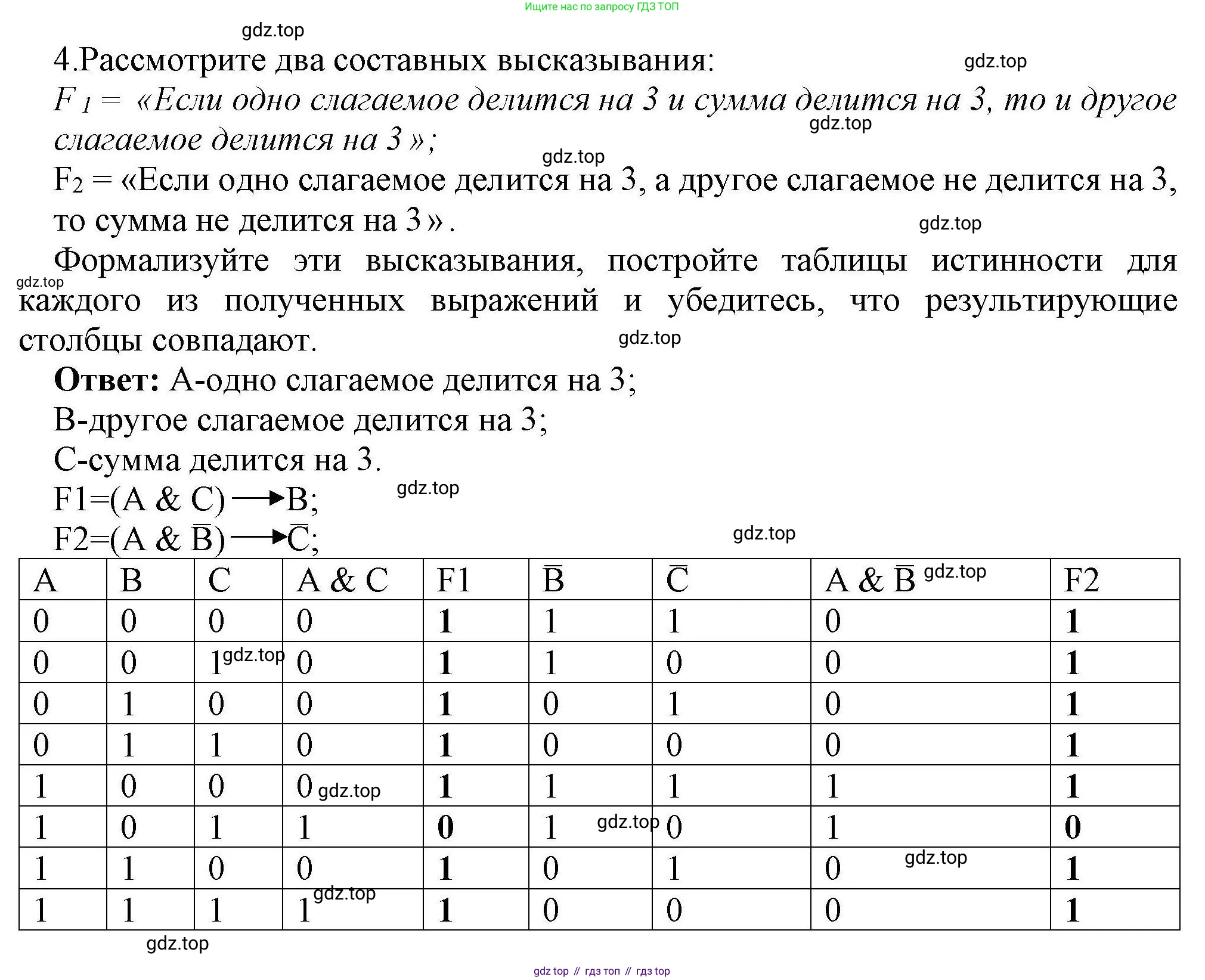 Информатика, 10 класс Учебник, авторы: Босова Людмила Леонидовна, Босова Анна Юрьевна, издательство Просвещение, Москва, 2021, страница 196, номер 4, Решение