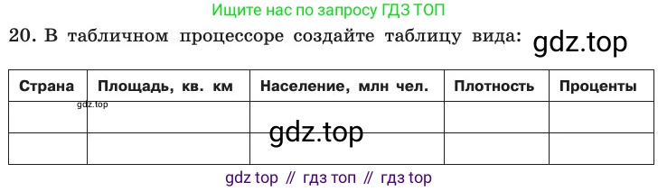 ГДЗ Информатика, 11 класс Учебник, авторы: Босова Людмила Леонидовна, Босова Анна Юрьевна, издательство Просвещение, Москва, 2020, страница 20, номер 20, Условие
