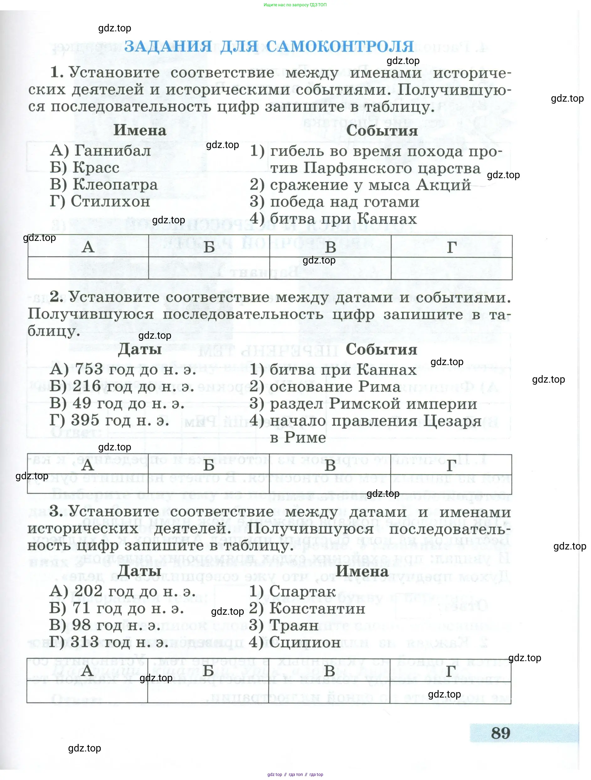 Всеобщая история, 5 класс рабочая тетрадь, автор: Годер Георгий Израилевич, издательство Просвещение, Москва, 2023, Часть 1, страница 89