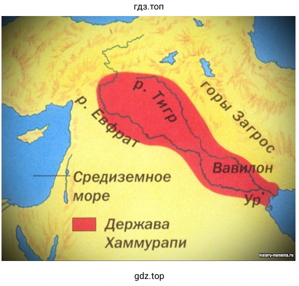Карта главных рек Двуречья