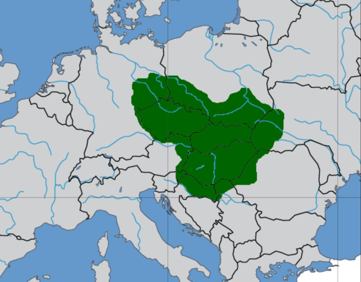 Карта Великой Моравии