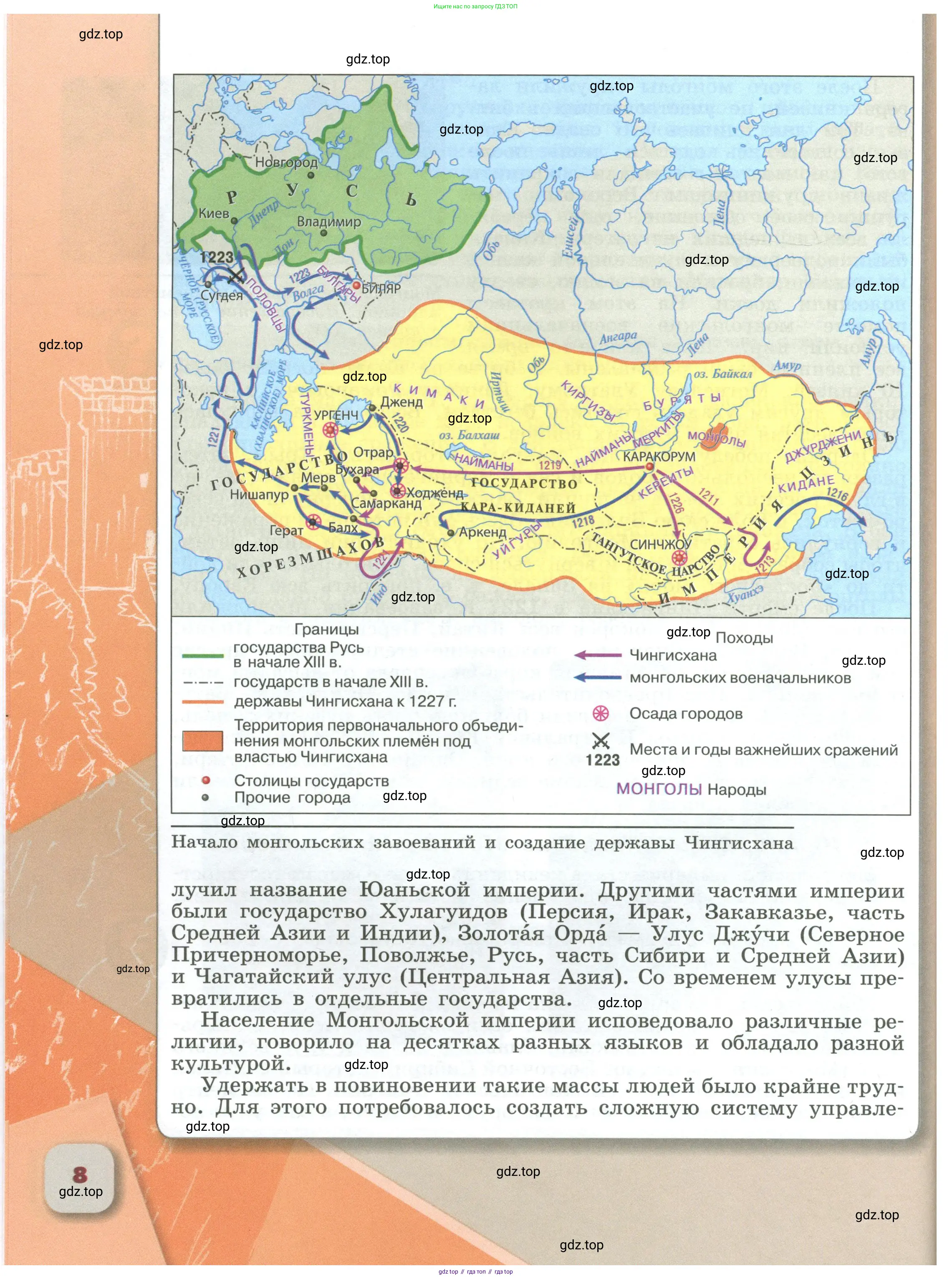 История России, 6 класс Учебник, авторы: Арсентьев Николай Михайлович, Данилов Александр Анатольевич, Стефанович Пётр Сергеевич, Токарева Александра Яковлевна, Торкунов Анатолий Васильевич, Дмитриев Андрей Петрович, издательство Просвещение, Москва, 2023, белого цвета, страница 8